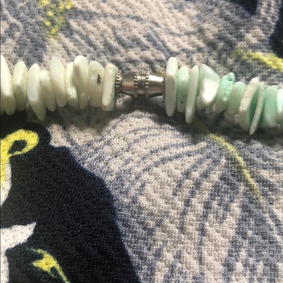 💚💛 Teal Puka Shell Necklace 💛💚 - Picture 3 of 3